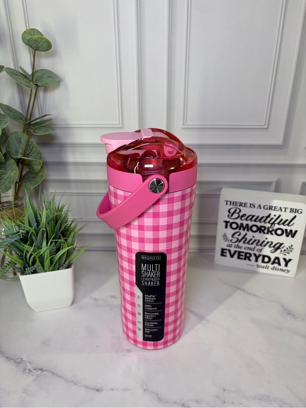 Brumate Pink Gingham Multishaker BNWT